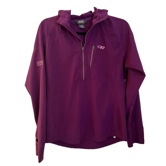 Outdoor Research Women's 1/4 Zip Windbreaker Rain Jacket Size M Purple‎ - Picture 1 of 11